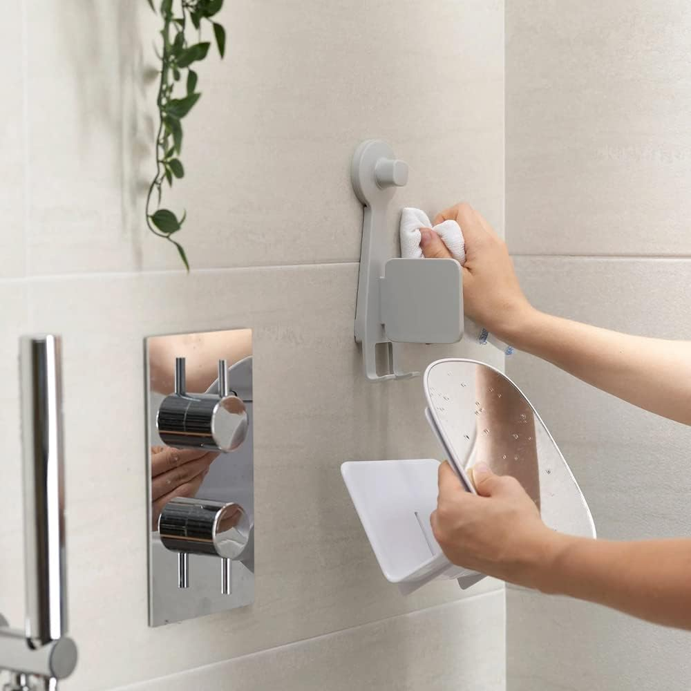 Joseph Joseph Easystore Compact Shower Shelf with Adjustable Mirror - White image number 5