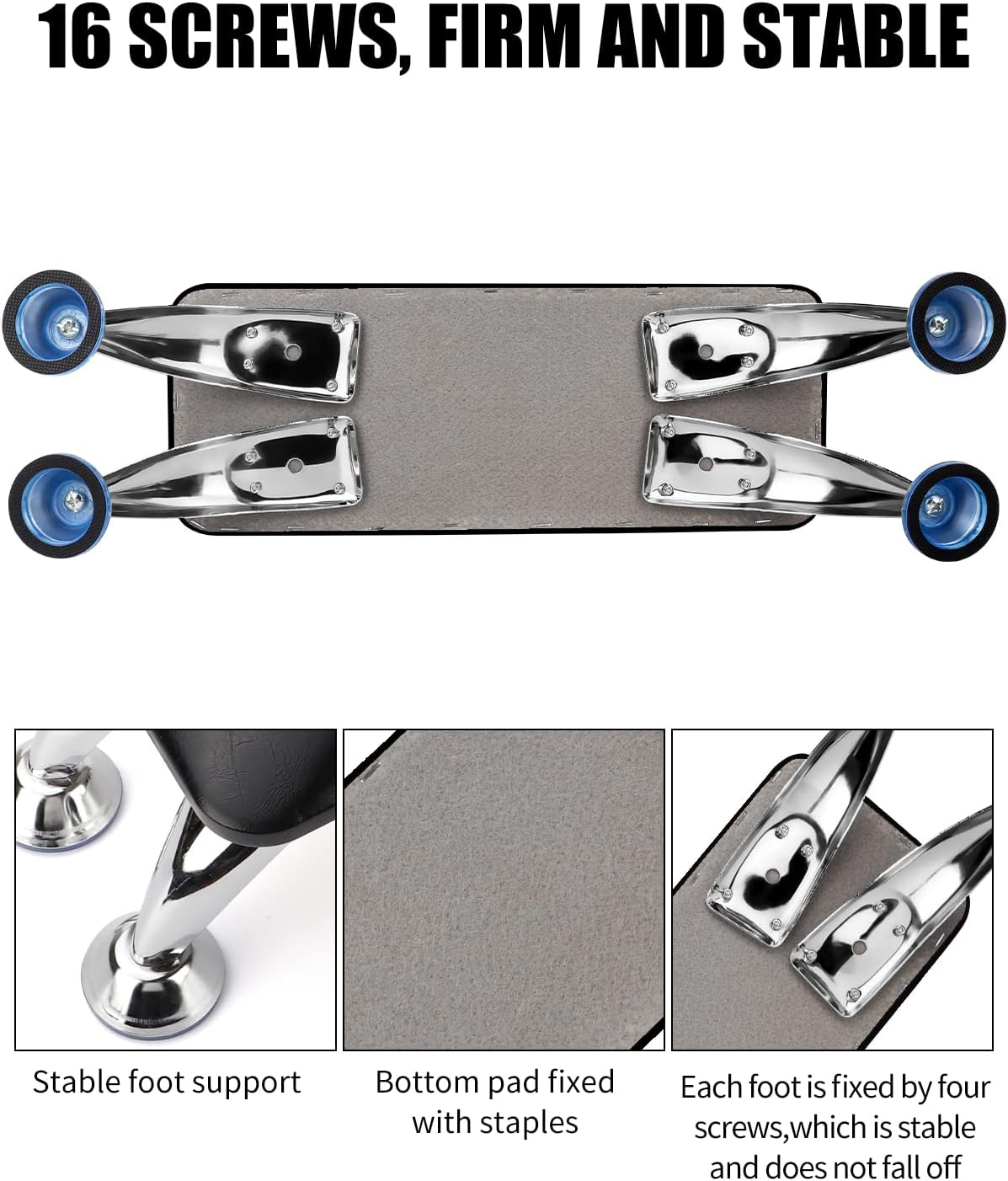 Nail Arm Rest for Acrylic Nails, Microfiber Leather Nail Hand Rest Cushion for Nails, Soft Hand Pillow Footstool with 4 Stainless Steel Stands Thick Sponge Nail Pillow for Nail Tech Use (Black) - Black image number 3