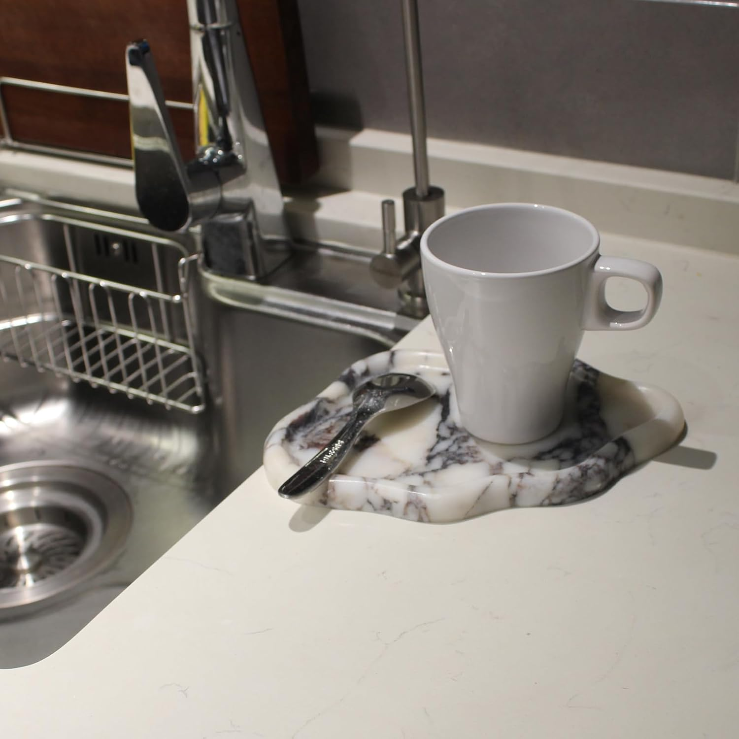 Natural Calacatta Viola Marble Tray Cloud Shape, Jewelry Dish Trinket Dish for Women Gift Home D&eacute;cor - Calacatta Viola image number 3