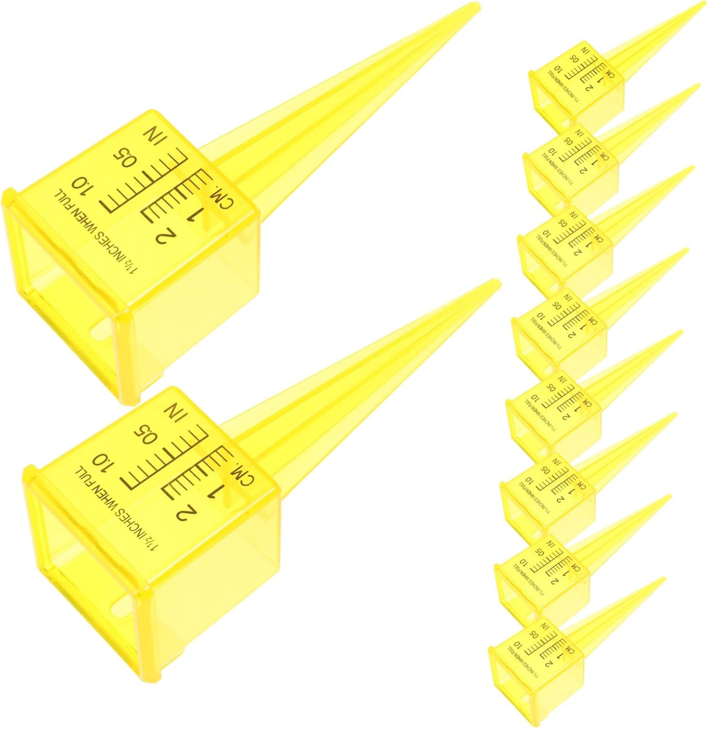20Pcs Lawn Rain Gauge Sprinkler Water Measuring Tool for Garden Patio Outdoor Rainfall Monitor with Soil Penetrating Tip for Accurate Sprinkler System Measurement image number 2
