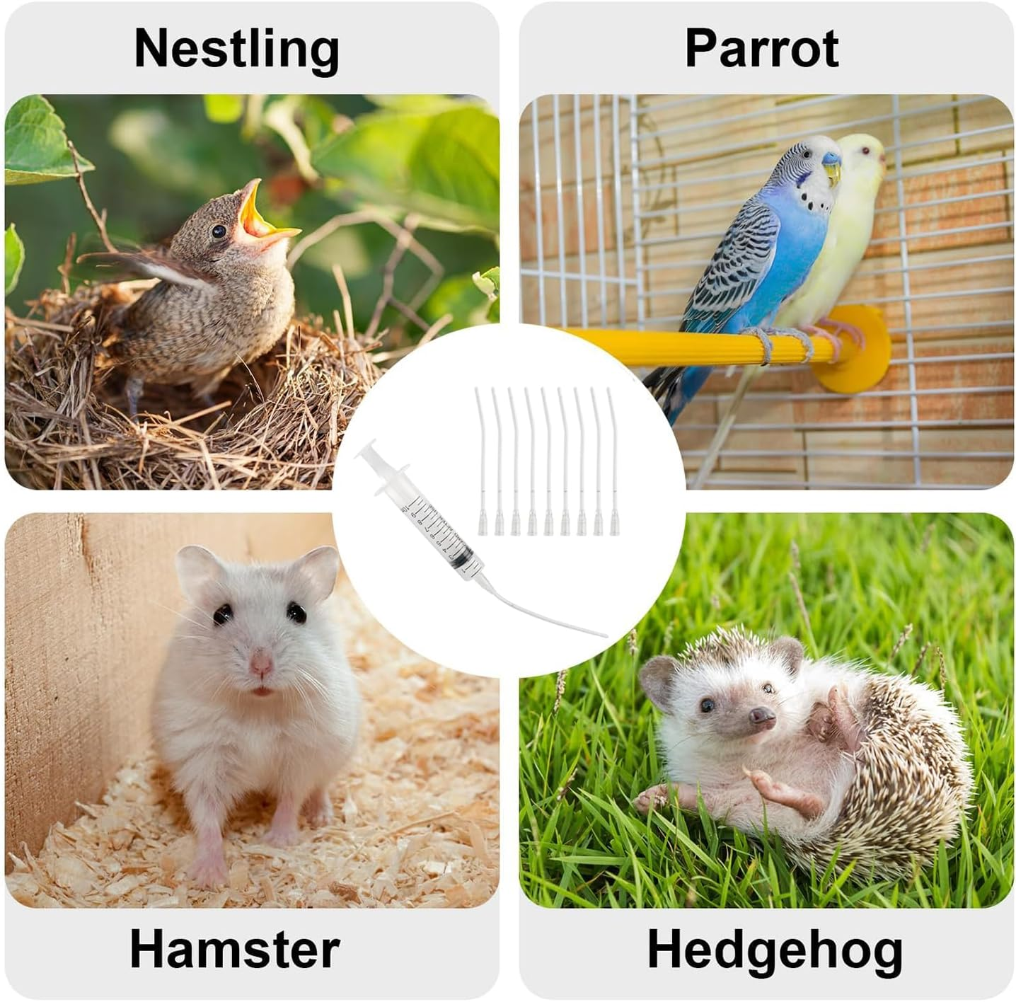 Baby Feeding Set,10Ml Baby Bird Feeding Syringe Set with 10 Tubes,Hand Feeding Tool for Parrots,Pigeons,Sparrows,And Small Animals,Safe Plastic Milk Feeder for Young Birds,Easy to Clean & Reusable image number 2