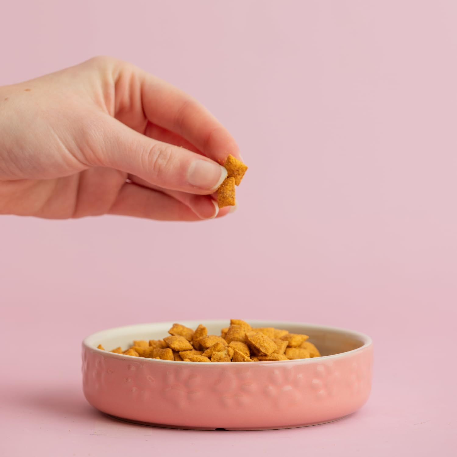 Mason Cash Cat Bowls Bright Coloured Cat Saucer Heavyweight, 13 Cm Diameter, Pink - Grey image number 4