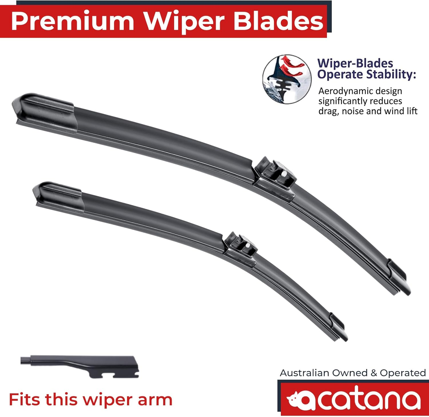 Premium Wiper Blades for MG ZS AZS1 2017-2025 Pack of 24" + 14" Inch Front Windscreen Replacement Driver Passenger Side Windshield Pair Rubber Wipers (2 Pcs Set) image number 3