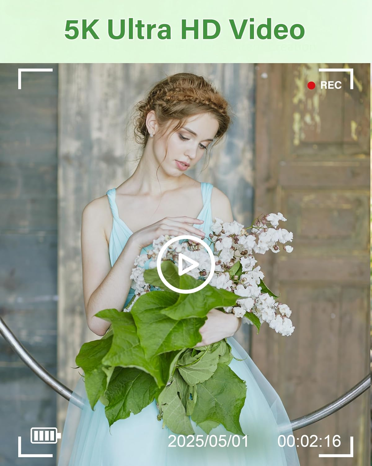 5K Digital Camera for Photography Autofocus 75MP Vlogging Camera for Youtube with SD Card, Compact Travel Camera for Teens with 18X Zoom, 32GB SD Card image number 5