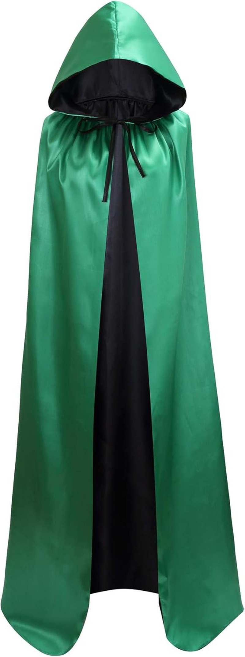 Unisex Reversible Hooded Cloak Cape for Christmas Halloween Party Vampires Cosplay Costumes image number 5