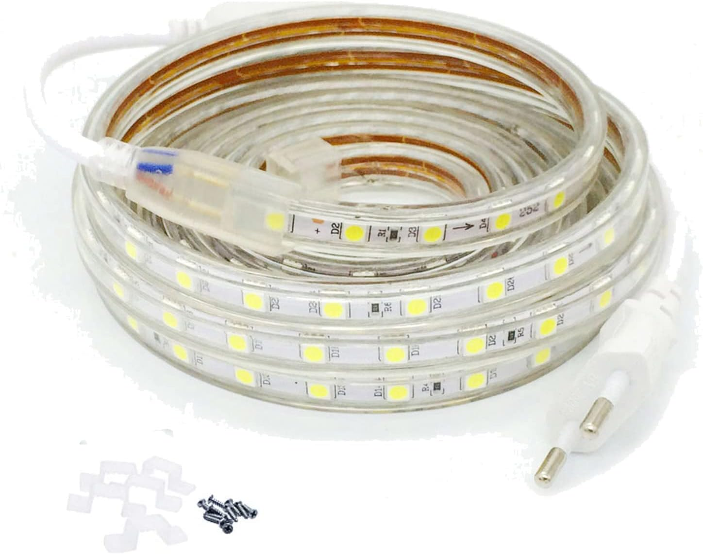 FOLGEMIR 8 M Cold White LED Strip, 220 V 230 V Light Strip, 60 Leds/M Strip, IP65 Light Tube, Mild Backlight image number 5