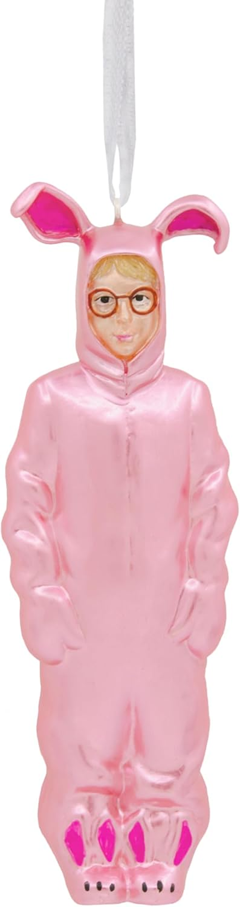 Hallmark a Christmas Story Ralphie in Bunny Suit Blown Glass Christmas Ornament image number 5
