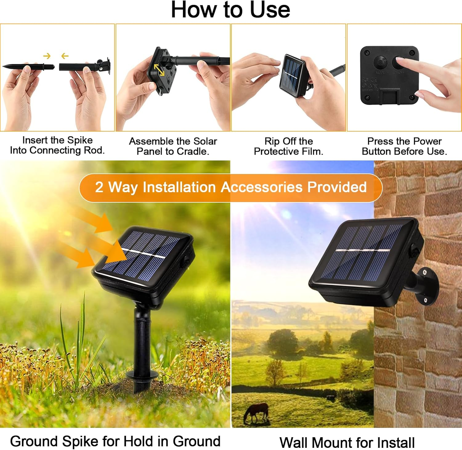 Acxilexy Solar Flower String Lights, 100LED 39Ft Cherry Blossom String Lights, 8 Modes Sakura Fairy Lights Outdoor, IP65 Waterproof Flower Lights for Garden Wedding Christmas Party Decoration - Multicoloured image number 6