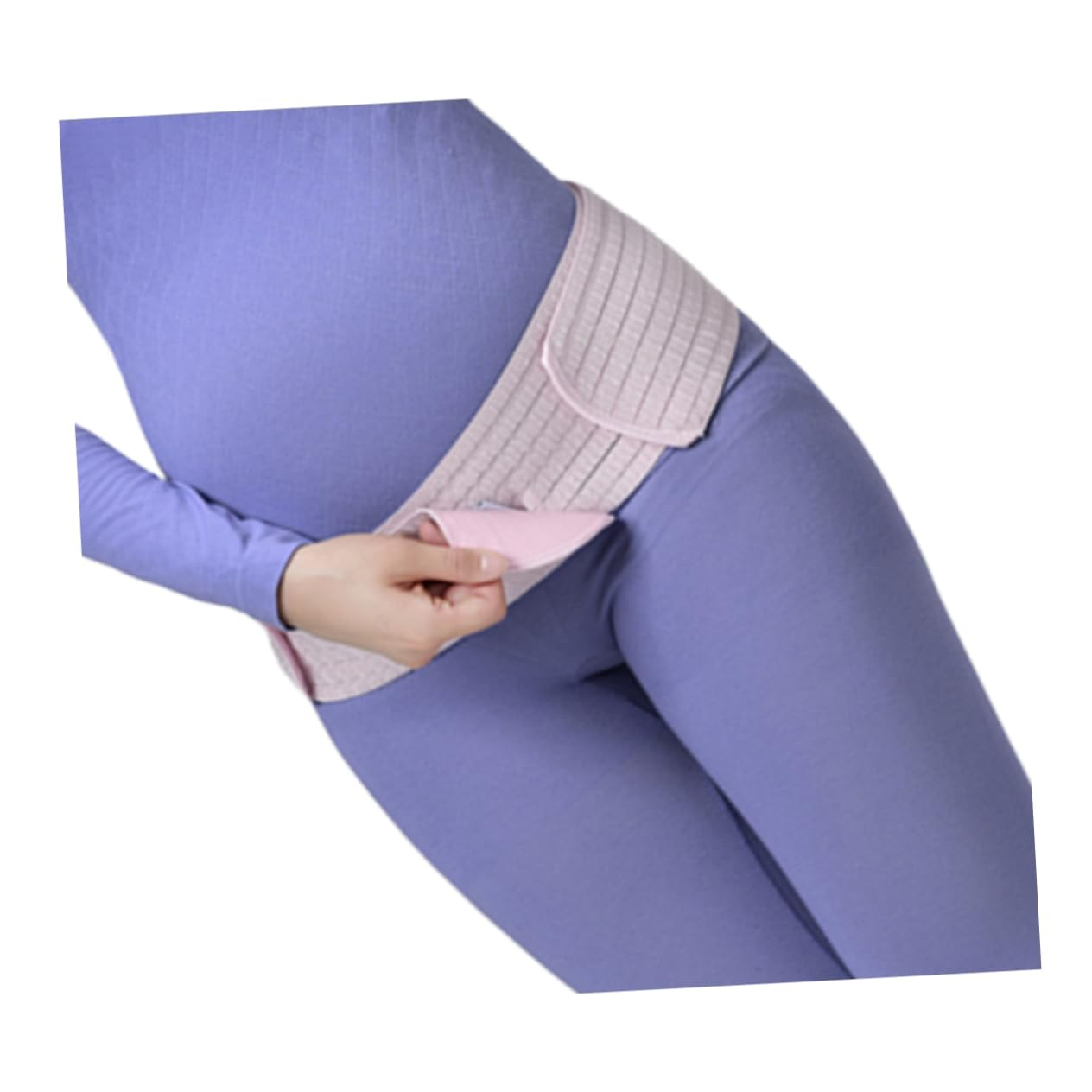 Pregnant Women Belts Maternity Abdominal Support Band Dual-Layer Breathable Waist Care Belt Postpartum Pelvic Brace Pregnancy Protector Pink Free Size image number 2