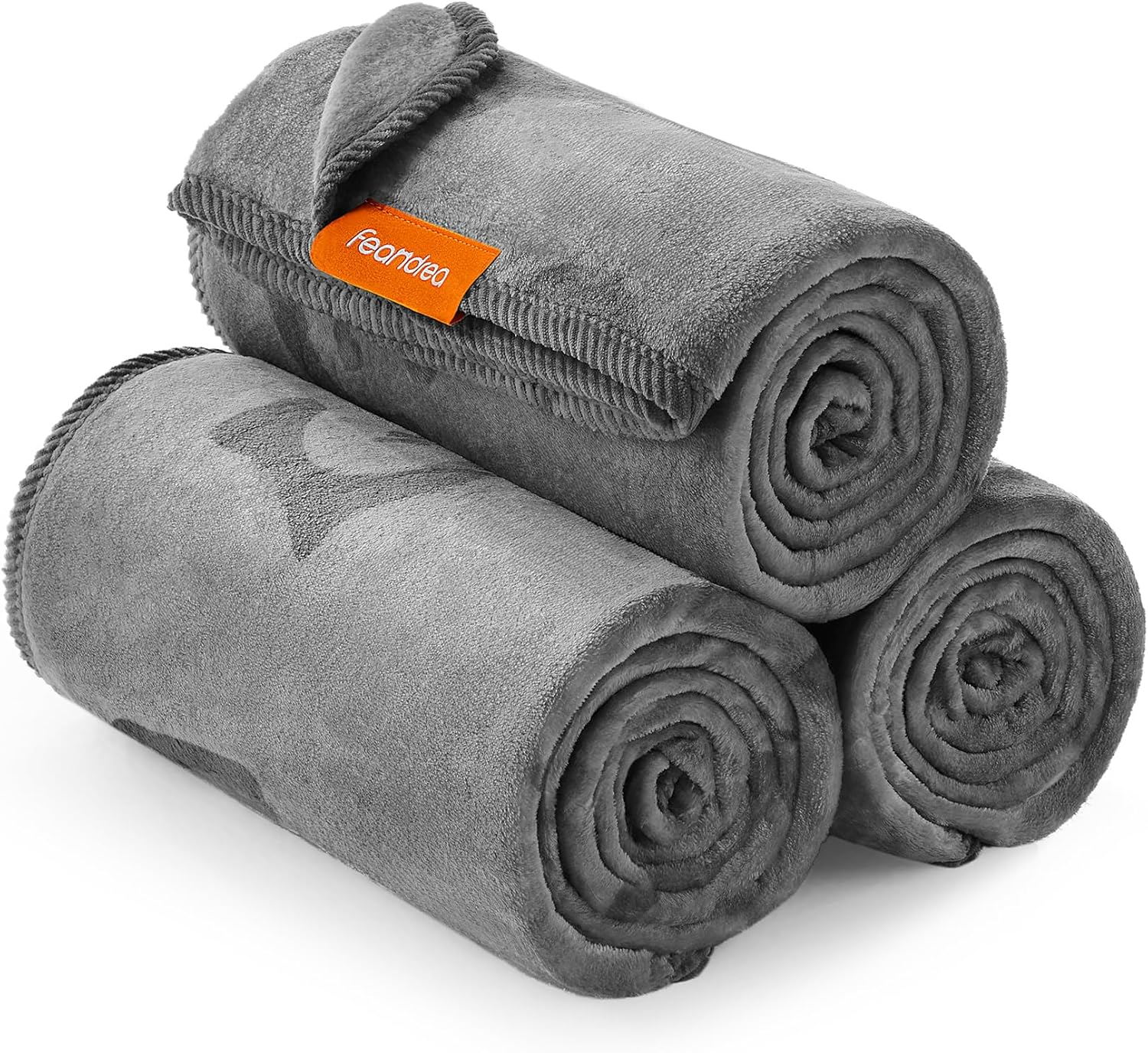 Feandrea Washable Dog Blanket, Set of 3 Pet Blankets, XL, 152 X 127 Cm, for Medium Large Dogs, Flannel, Protective Blanket for Sofa, Slate Grey PPB015G01 image number 3