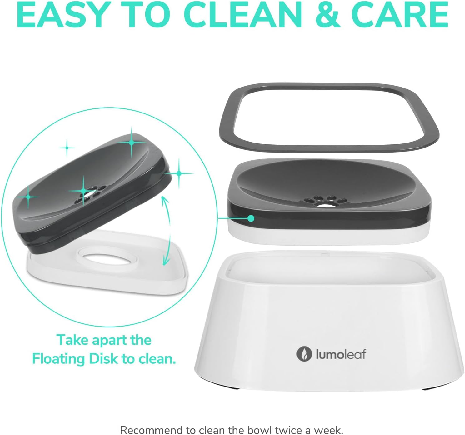 Dog Water Bowl, Dog Bowl No-Spill Pet Water Bowl, Slow Water Feeder Dog Bowl, Vehicle Carried Dog Water Bowl for Dogs/Cats/Pets