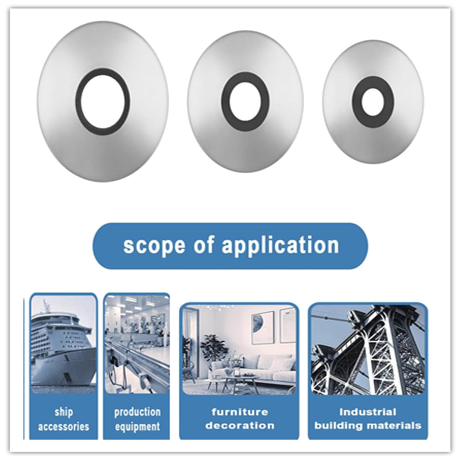 150PCS Neoprene Washers, Stainless Steel Neoprene EPDM Bonded Sealing Washers Rubber Washers Gasket M4.2X12Mm M4.8X14Mm M5.5X16Mm for Industrial Machinery Residential Commercial Constructions (Silver) image number 6