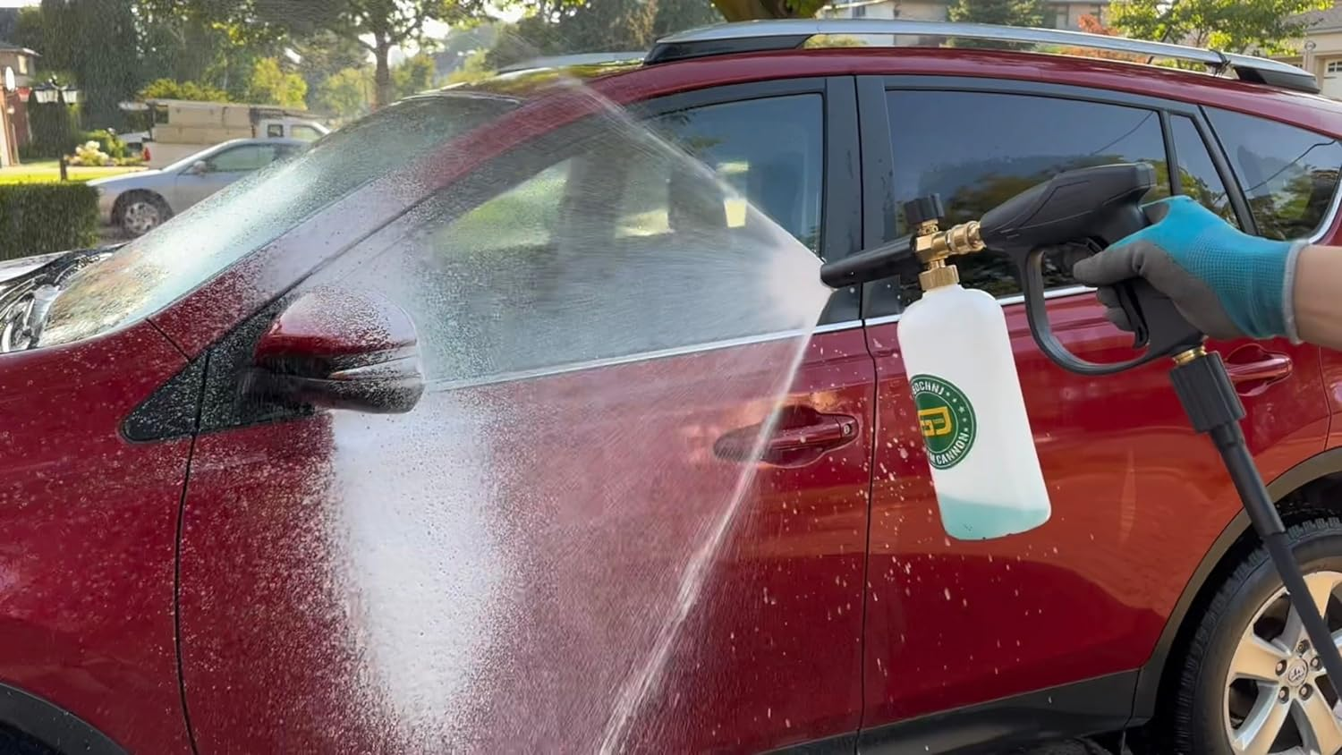 FGDCHNJ Pressure Washer Foam Cannon with 1/4&rdquo; Quick Connector, 1 Liter Bottle, Car Wash Foam Gun