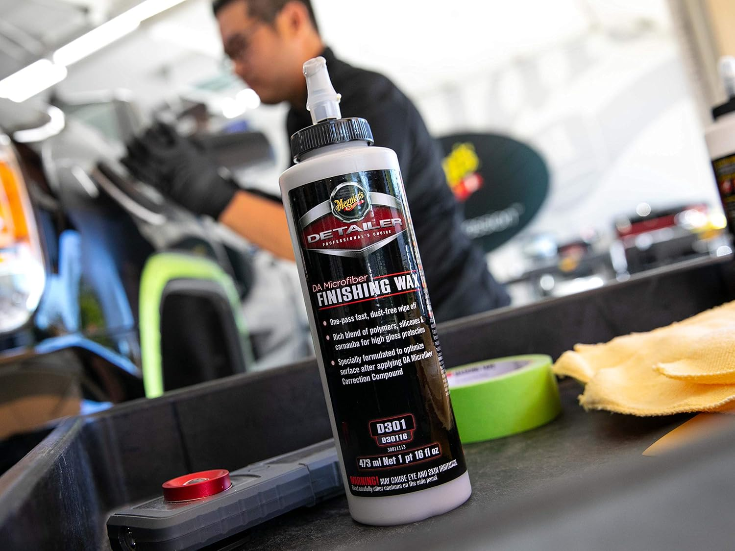Meguiar'S DA Microfibre Finishing Wax Liquid, 473 Ml | Long-Term Durability and Pro-Level Paint Protection with Advanced Chemistry and Water Beading Action image number 1
