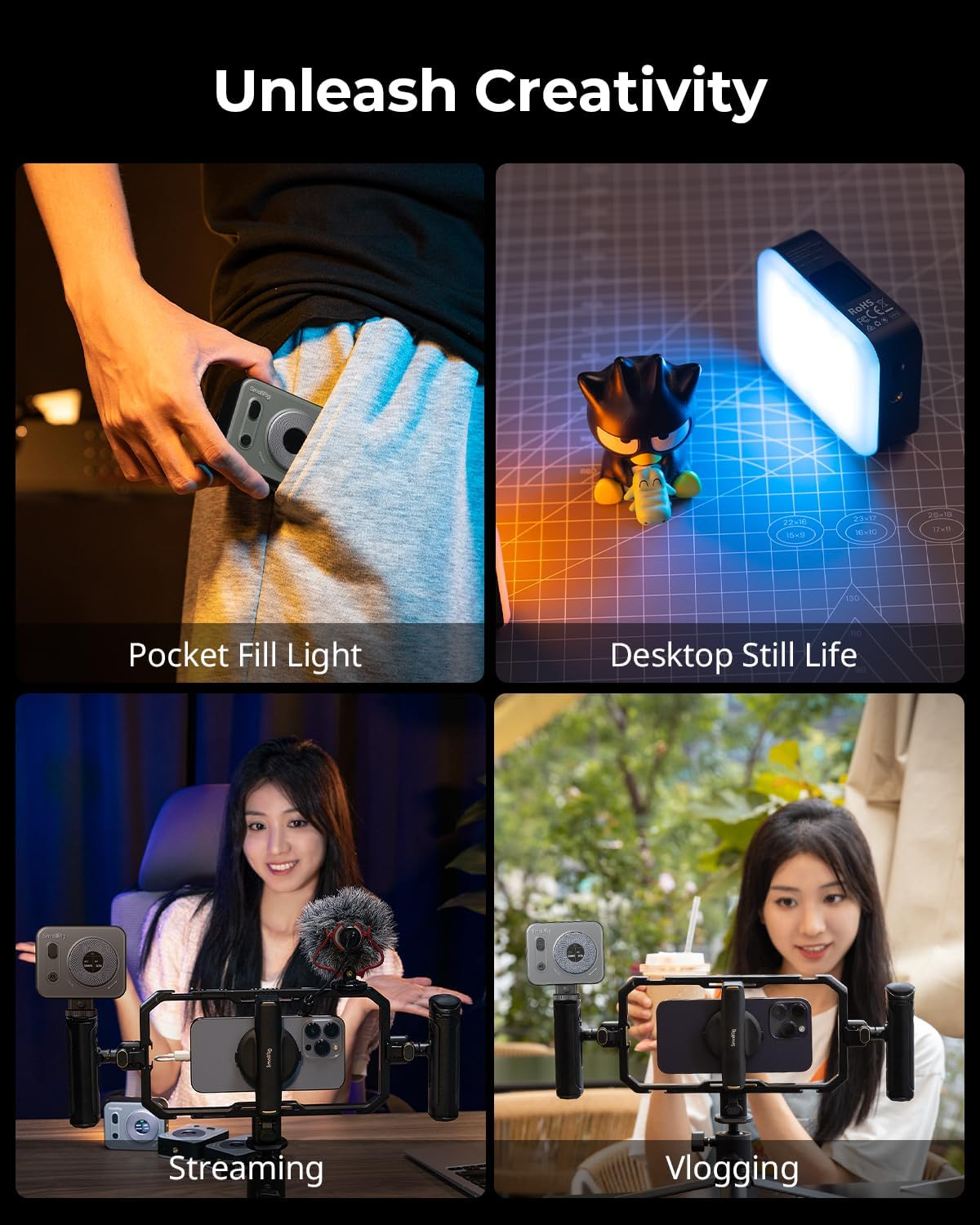 SMALLRIG Vibe P96 Pro Led Video Light, Portable Camera Light for Photography, Cold Shoe Light, CRI95+, 2500-6500K, 5 Effects, Fill Light Accessories for Content Creator, Streaming Black 4660 image number 5