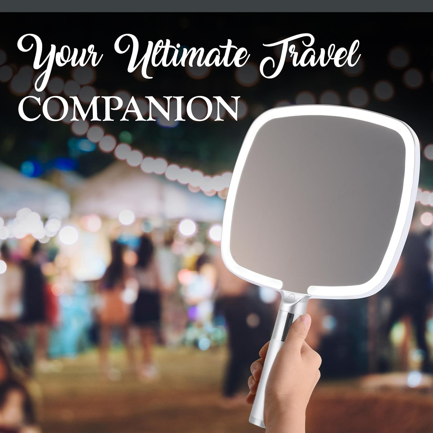 Mirrorvana Large & Comfy Hand Held Mirror (Silver), Pack of 10 image number 3