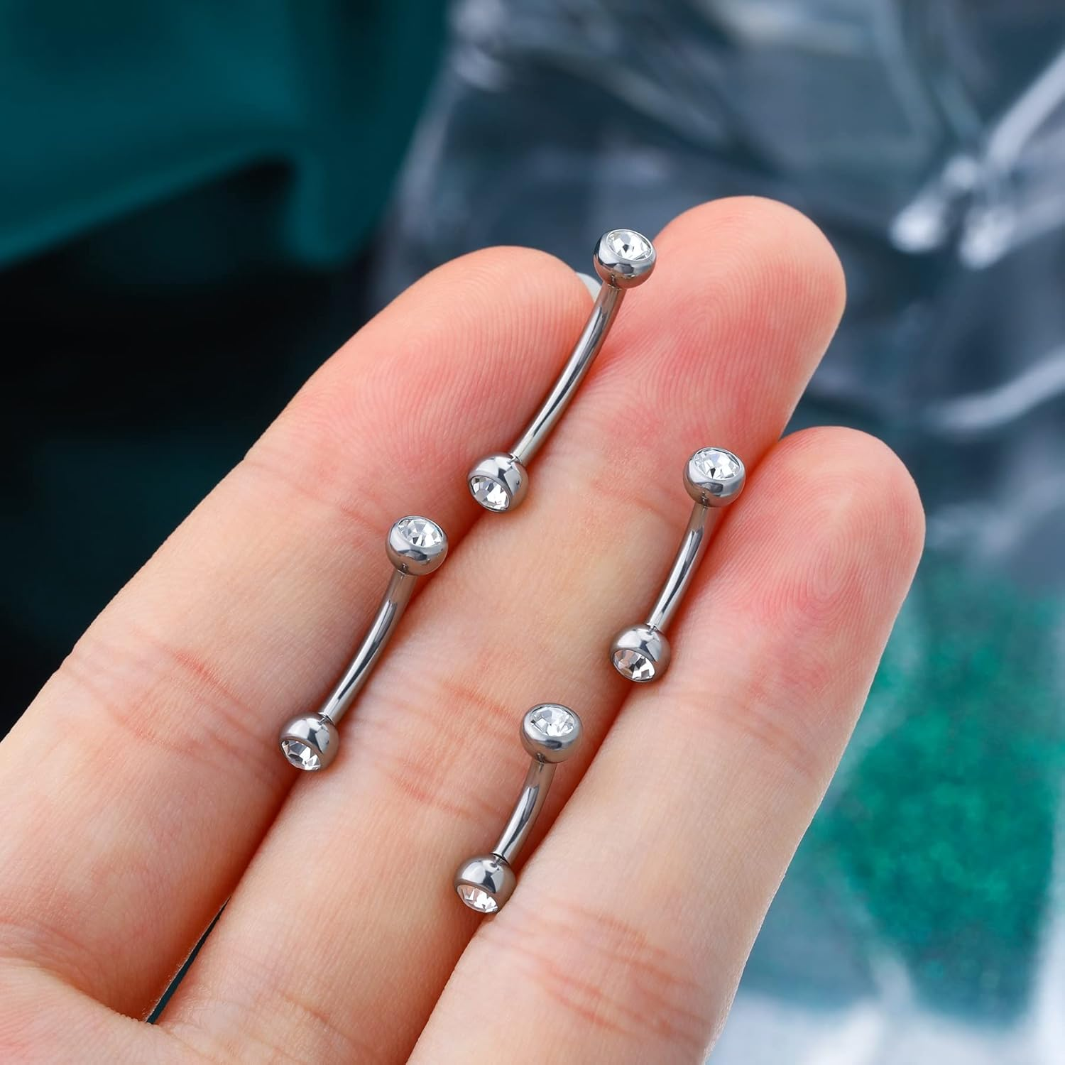 COCHARM Hypoallergenic G23 Solid Titanium 14G Belly Button Rings Cute Surgical Steel Belly Bar Curved Navel Bananabell 8Mm 10Mm 12Mm 14Mm 16Mm Navel Piercing Jewellery image number 1