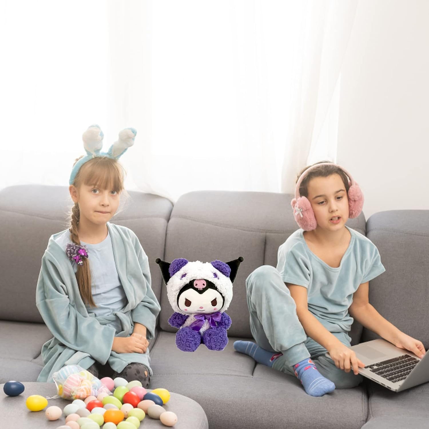 FAMILIO My Melody Kuromi Plush Toy My Melody Kuromi Cartoon Plush Toy Kids Plush Toy Cute Plush Toy Birthday Christmas Send Children Send Friends Birthday Gifts Plush Doll for Children image number 6