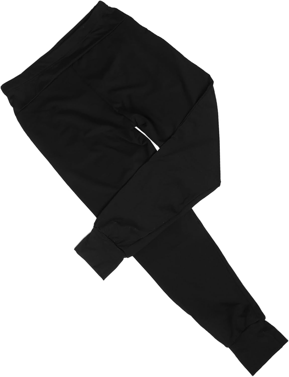 Maternity Yoga Pants High Waist Seamless Leggings Black L Breathable Sports Maternity Workout Bottoms for Pregnant Women Summer Gym Wear image number 4