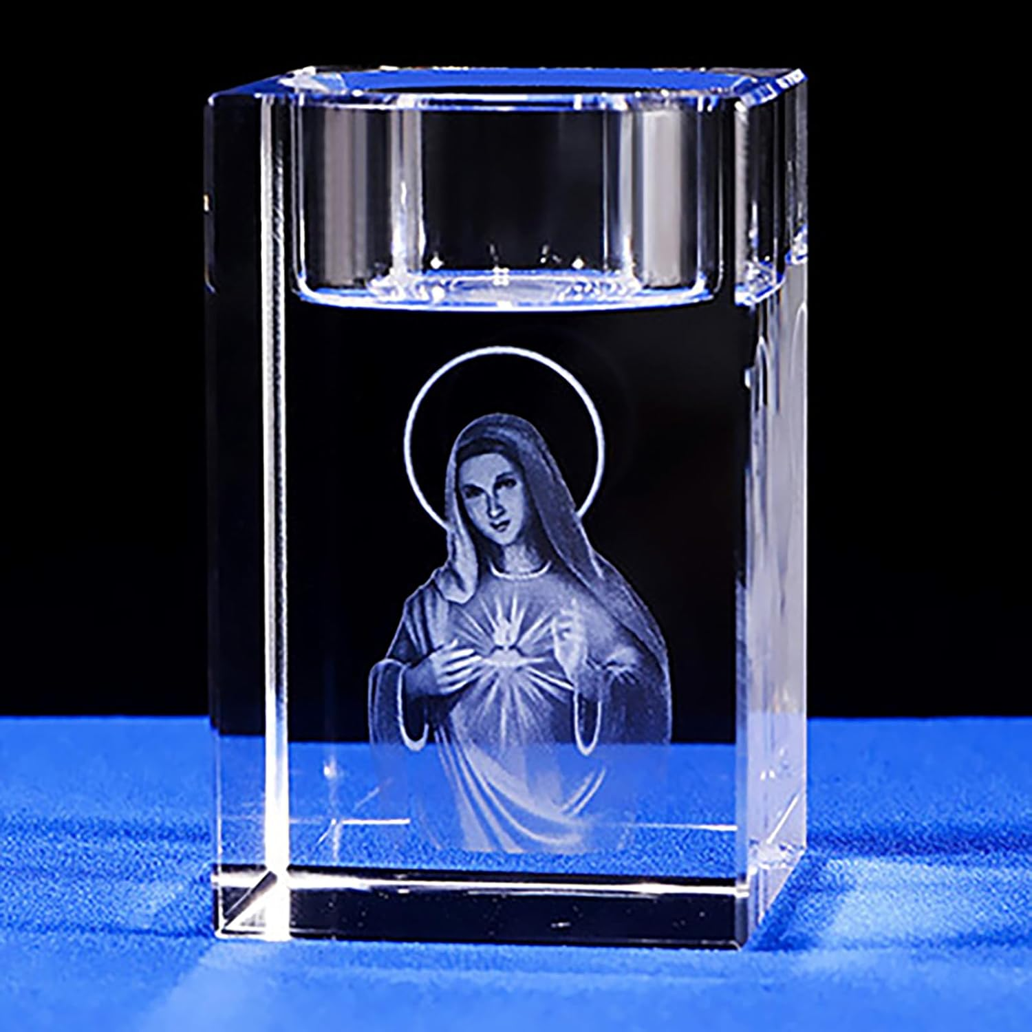 Crystal Candle Holders Set of 3, Tea Light Candle Holders, Glass Votive Candlestick Holders for Home Decoration for Wedding, 6X5Cm-8X5Cm-10X5Cm (Excluding Candles) (3 Pack Crystal) image number 4