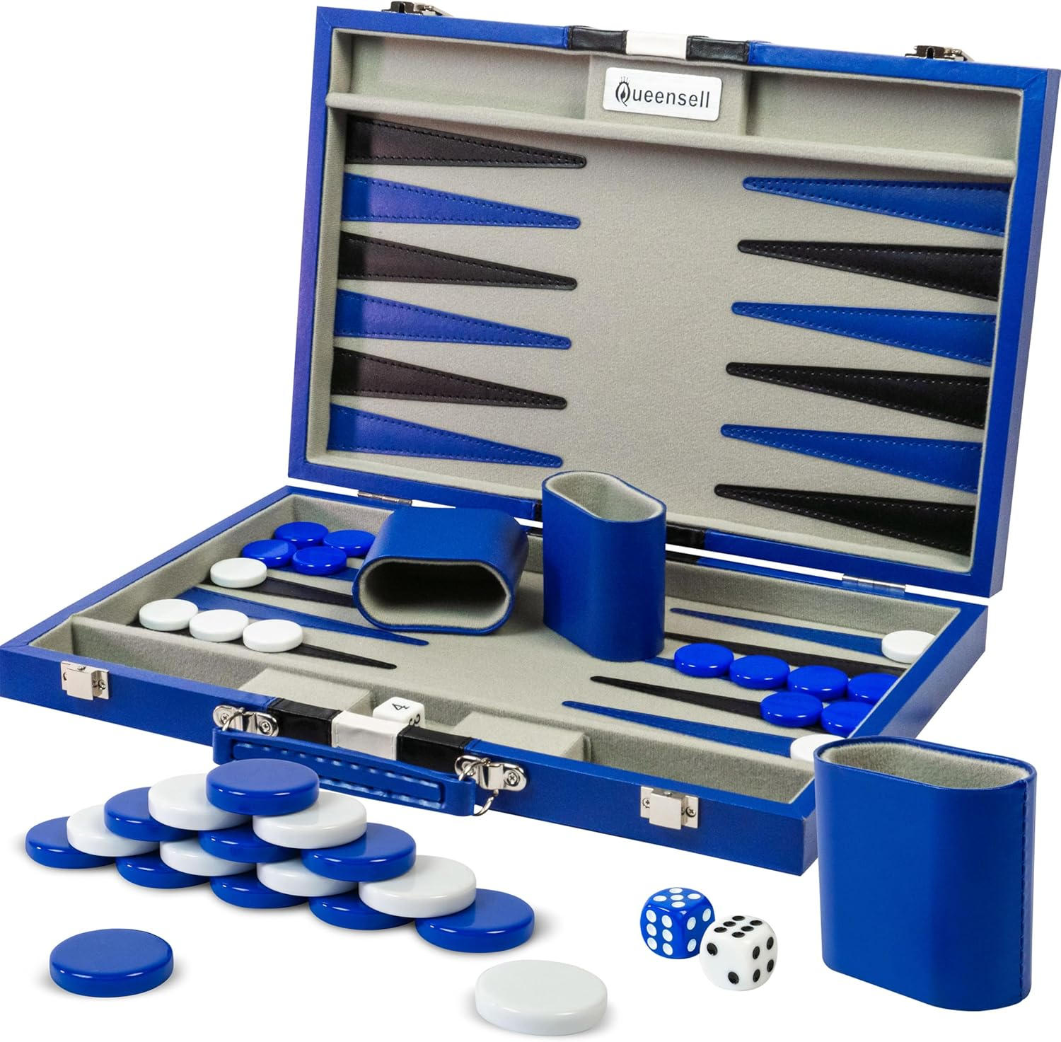 Backgammon Sets for Adults - Blue Edition image number 4