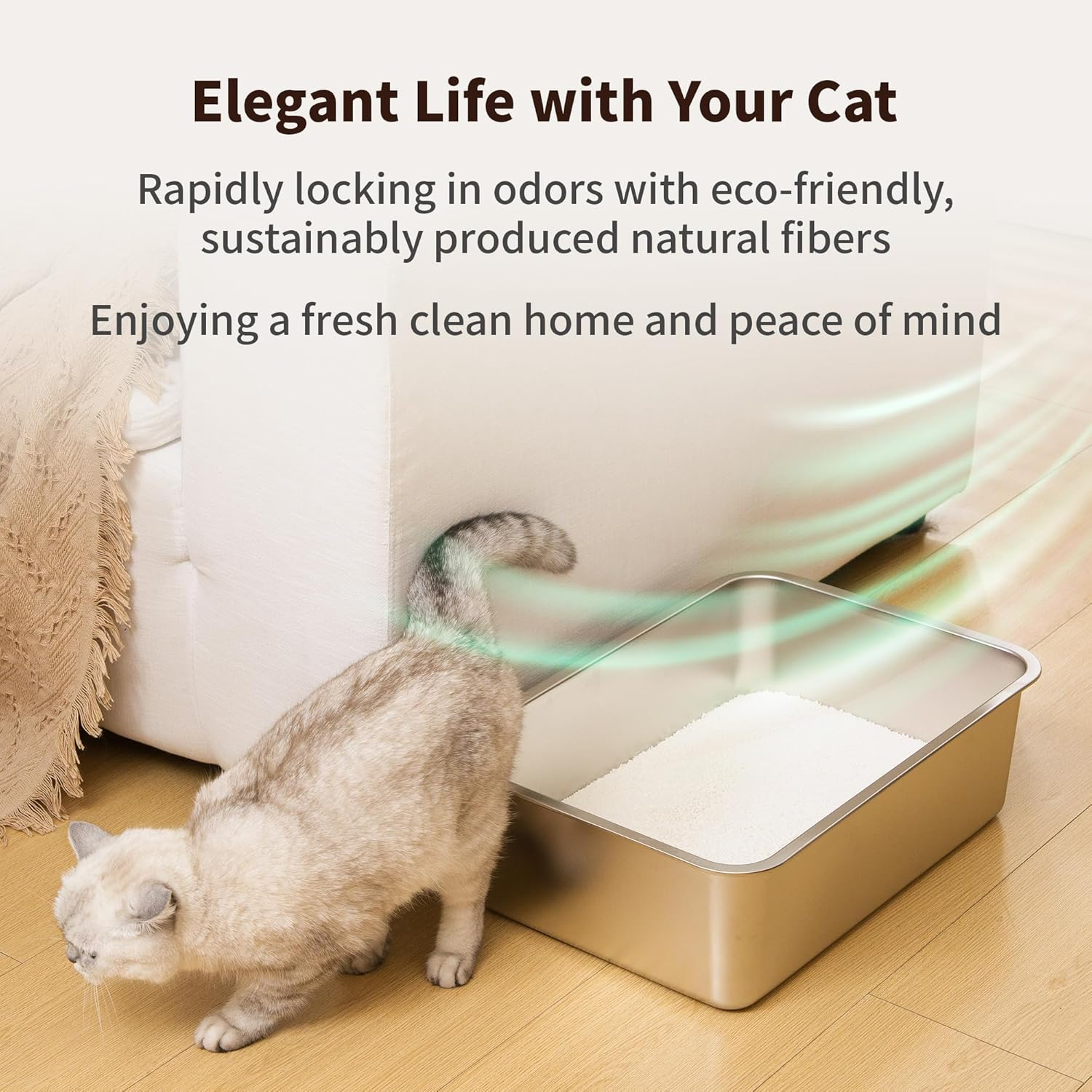 Ecoclump Tapioca Corn Cat Litter 10KG(14.3L), Tight Clumping Non-Stick Kitty Litter, 99% Dust Free Health for All, Natural Clean Scent Low Tracking Formula, Eco Friendly & Loved by Cats image number 5