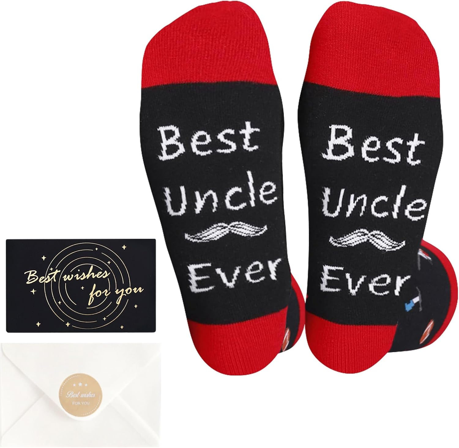Joyesplay Father'S Day Socks,Fathers Day Gift,Funny Socks for Men,Men Fun Crews Socks,For Men Funny Black Crew Cotton Socks Dad Birthday Gift