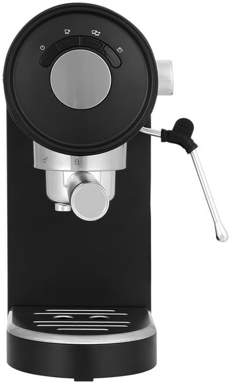 Devanti Coffee Machine, 20 Bar Barista Express Espresso Maker Pod Cafe Cup Latte Cappuccino Milk Frother Machines, with Powerful Pressure Pump Removable Drip Tray and Water Tank, Black image number 1