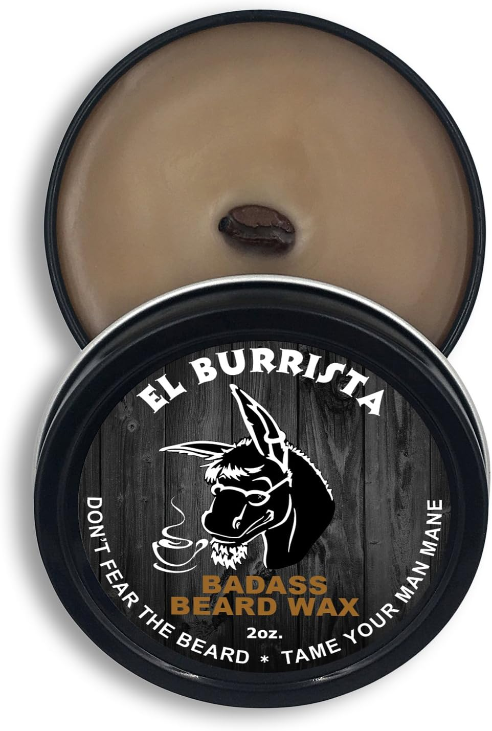 Badass Beard Care Beard Wax for Men - El Burrista Scent 2 Oz - Softens Beard Hair Leaves Your Beard Looking and Feeling More Dense