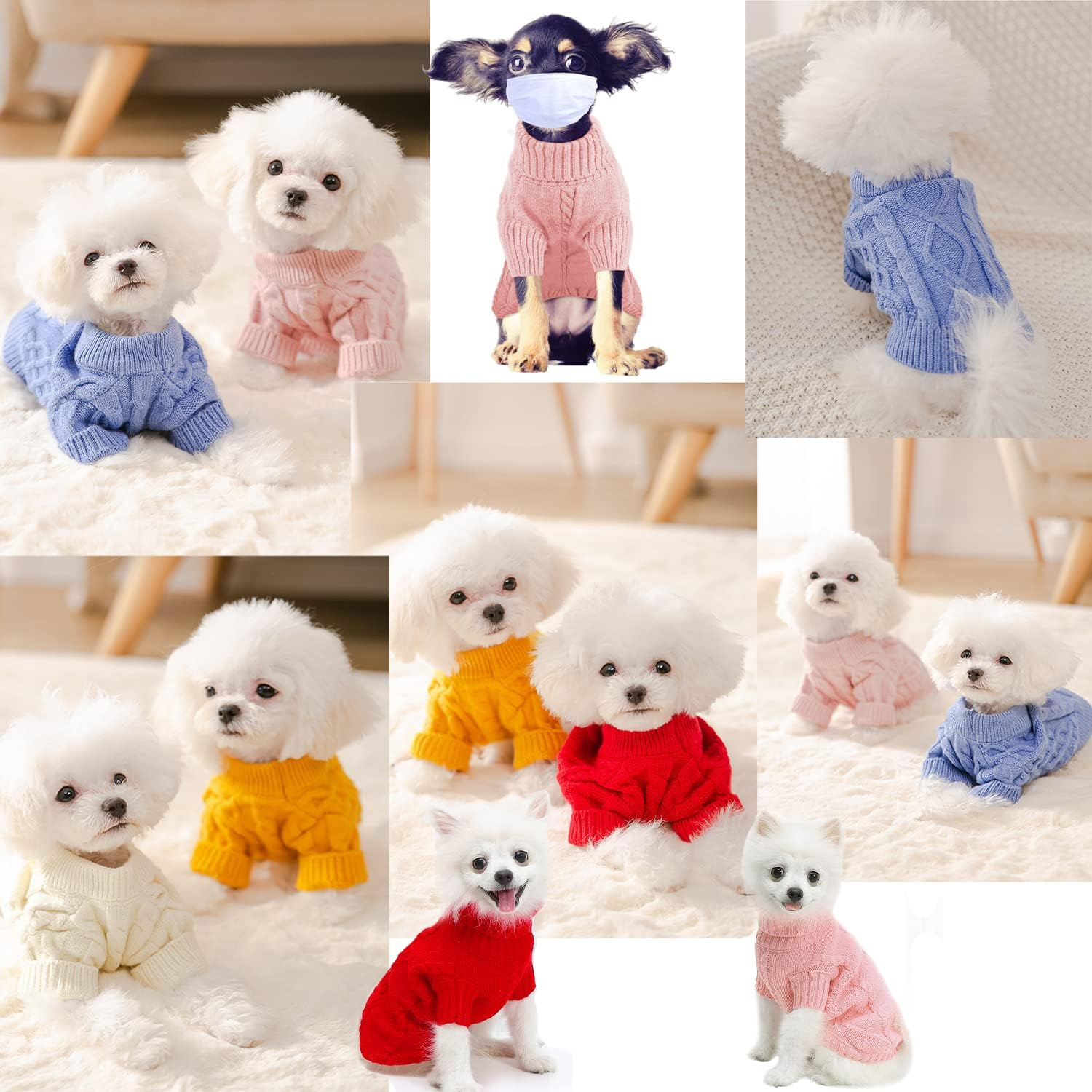 SYPLAUYE Cats Coat Vest Jumper Dog Sweater (Light Apricot, Medium) image number 4