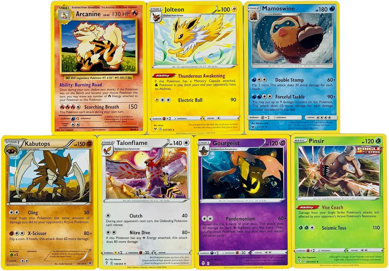Pokemon TCG - 100 Card Assorted Lot from Every Series, 100 Cards + 7 Rare Cards (107 Total) image number 2