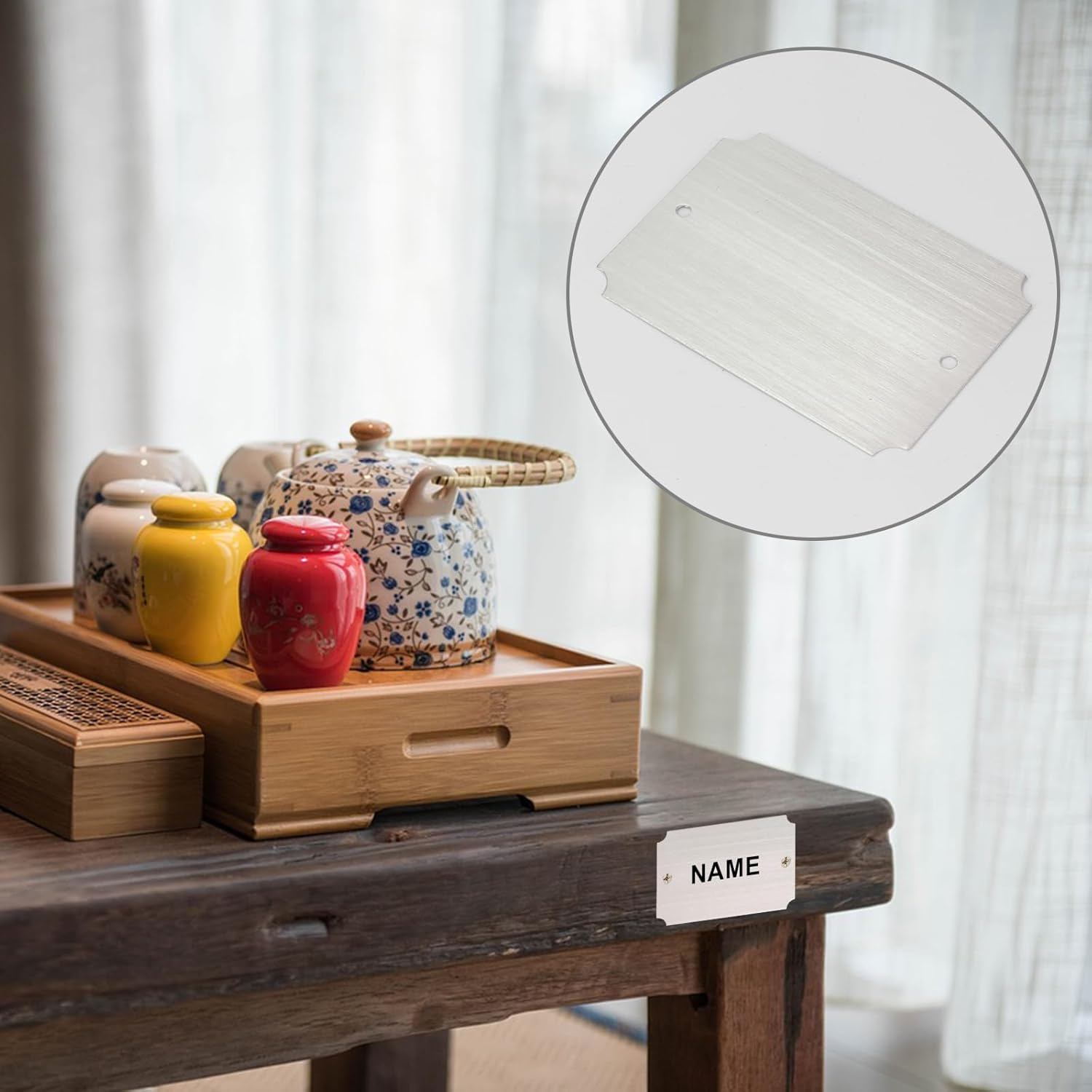 20 Pcs Name Plates Laser Engraved, Plaques Personalized Engraved, Solid Metal Plate, Name Plate for Desk, Personalized Plaque Blank, Custom Name Tag, Laser Engraving Blanks (2'' X 3'') (Silver) - Gold image number 7