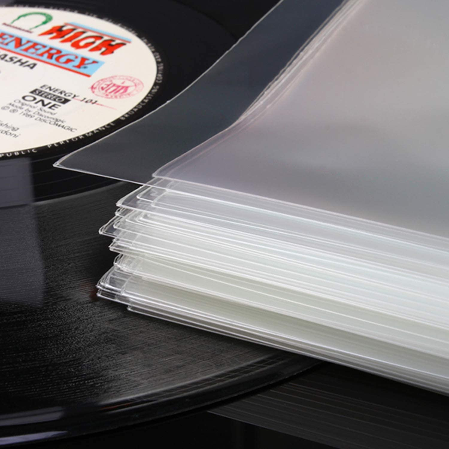 Facmogu 100PCS 7 Inch Vinyl Record Sleeves for 45 RPM Protection, 7.4" X 7.4" Outer Album Covers for LP Collection image number 3