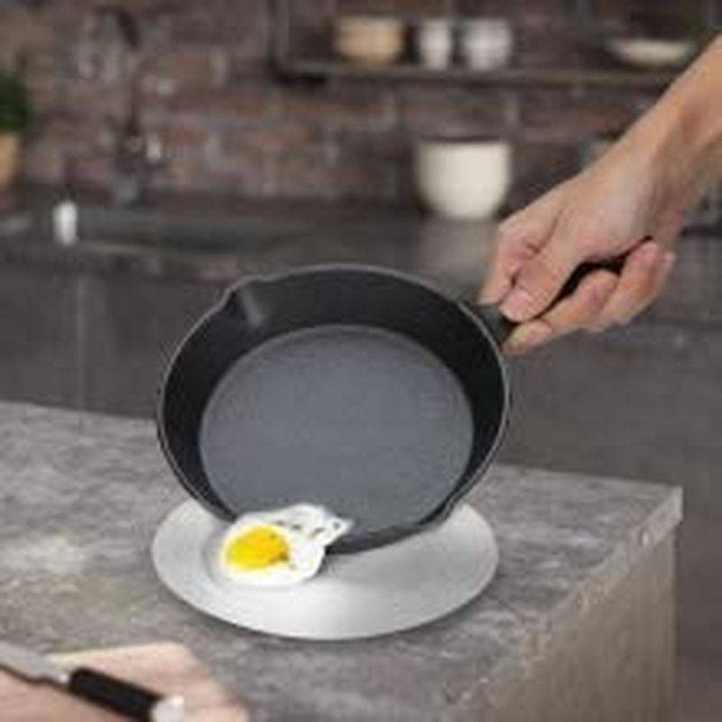 6 Inch Cast Iron Skillet, Frying Pan with Drip-Spouts, Pre-Seasoned Oven Safe Cookware, Camping Indoor and Outdoor Cooking, Grill Safe, Restaurant Chef Quality image number 3