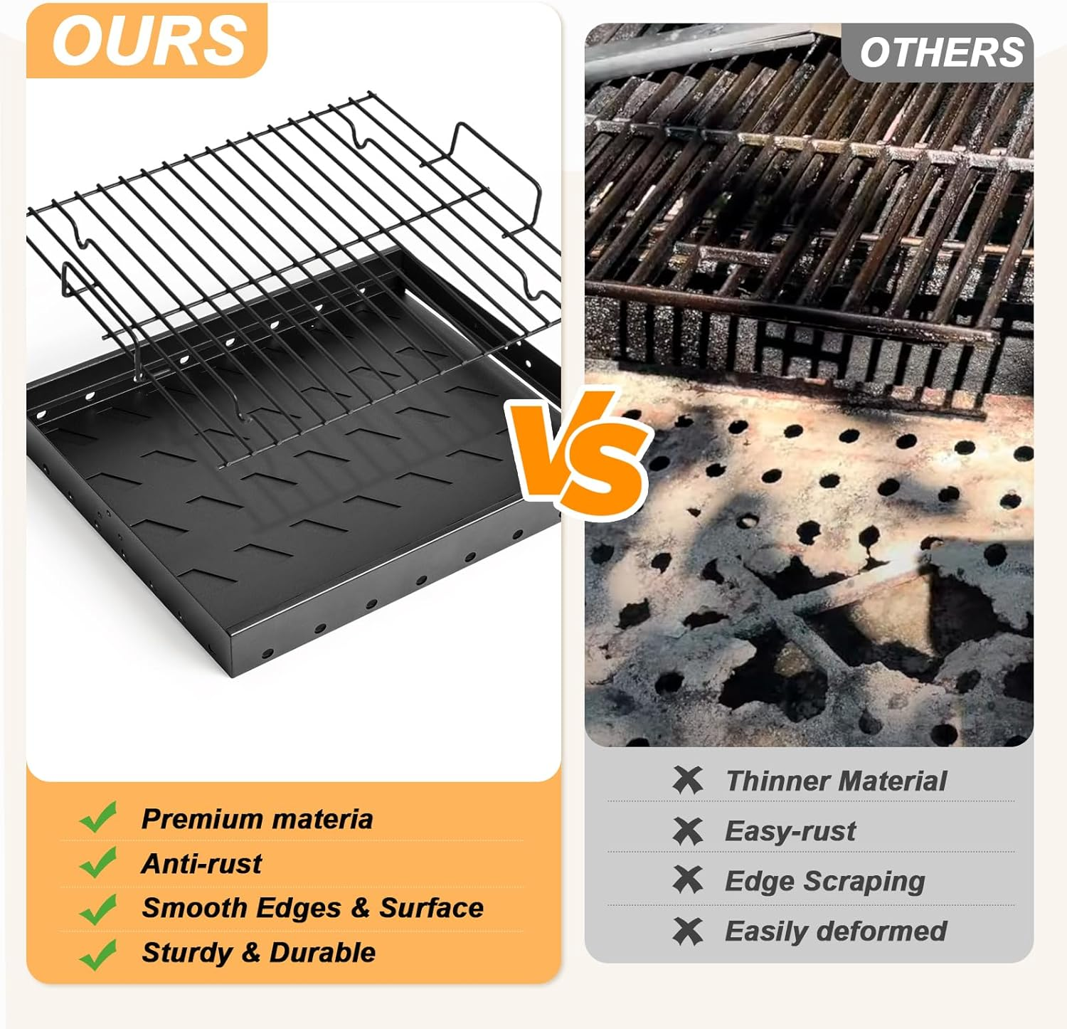 15-28 Inch Stretchable Charcoal Tray for PS9900, 47183T-21, High-Temperature Coating Charcoals Basket for HC4518L PS9500 8500 6800 6500 SH19030119 SH19030219 SH9916 Smoke Hollow Grill Replacement Part image number 4