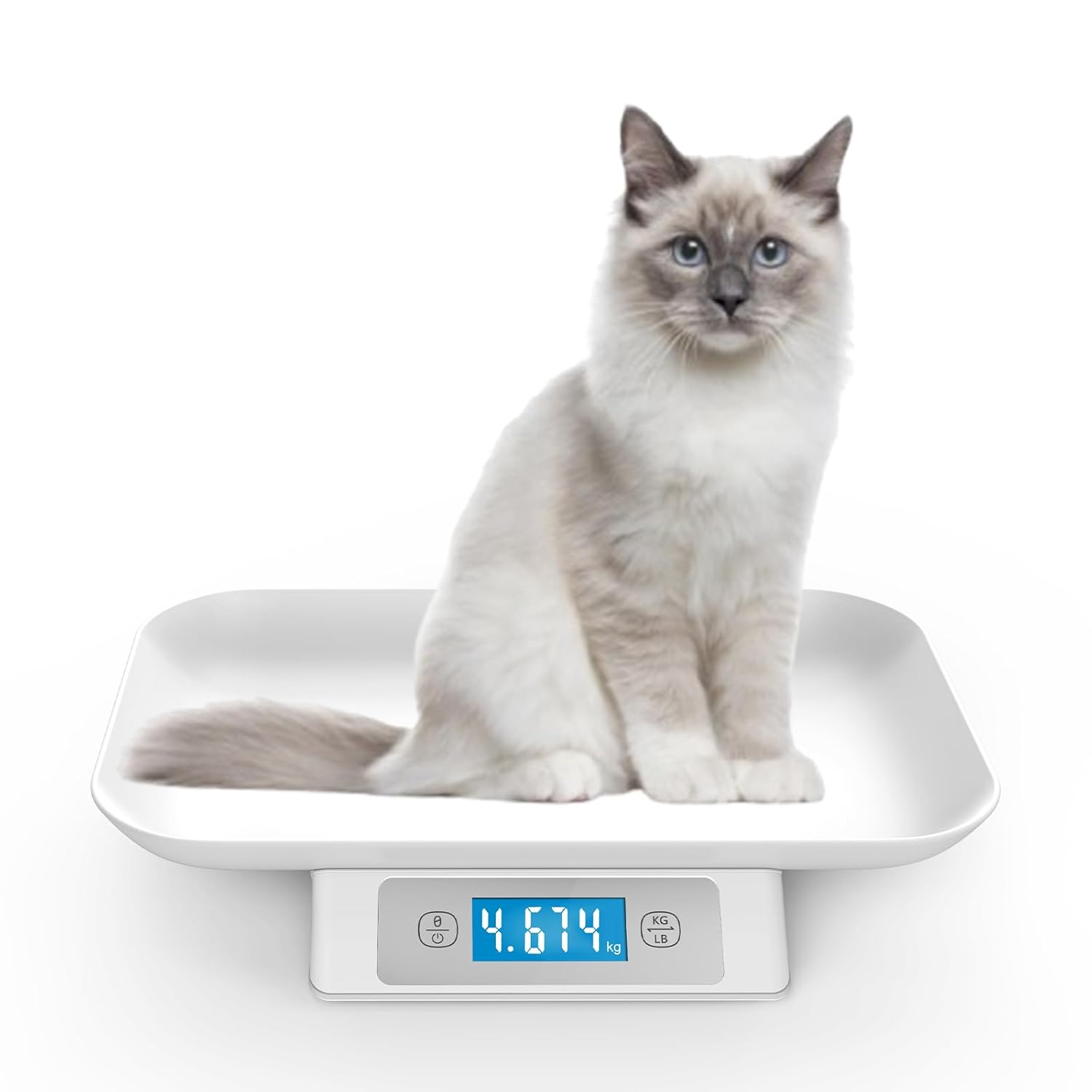 Digital Pet Scale for Adult Cats and Small Animals, Measuring Range 0.1Oz-33Lbs, Accuracy 1G/0.035Oz, Unit G/Kg/Lb/Oz/Tl/Ml, Suitable for Kitten Puppy Rabbit Snake Cats and Small Dogs image number 3