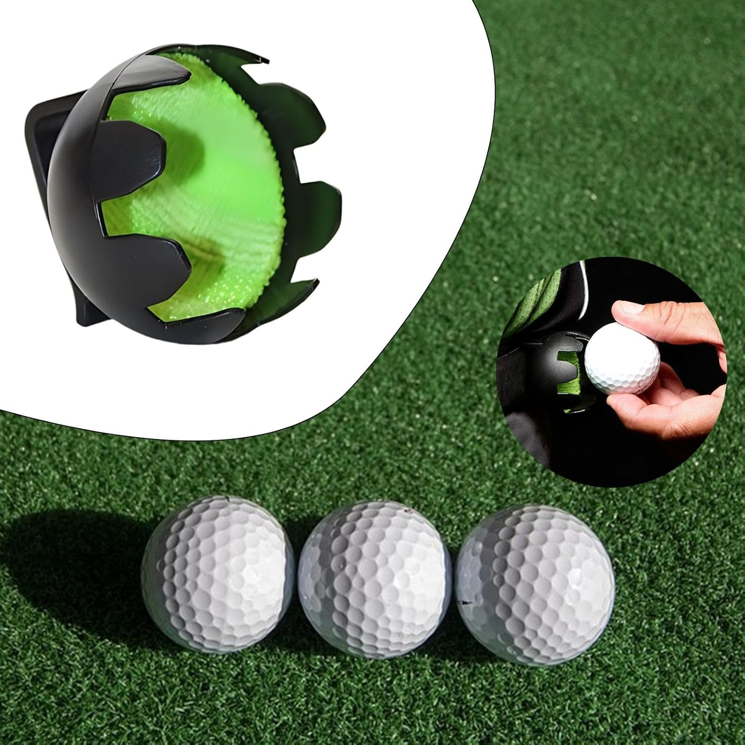 Aymzbd Golf Ball Cleaner, Golf Ball Washer, Attaches to Belt, Cleaning Gadgets, With image number 1