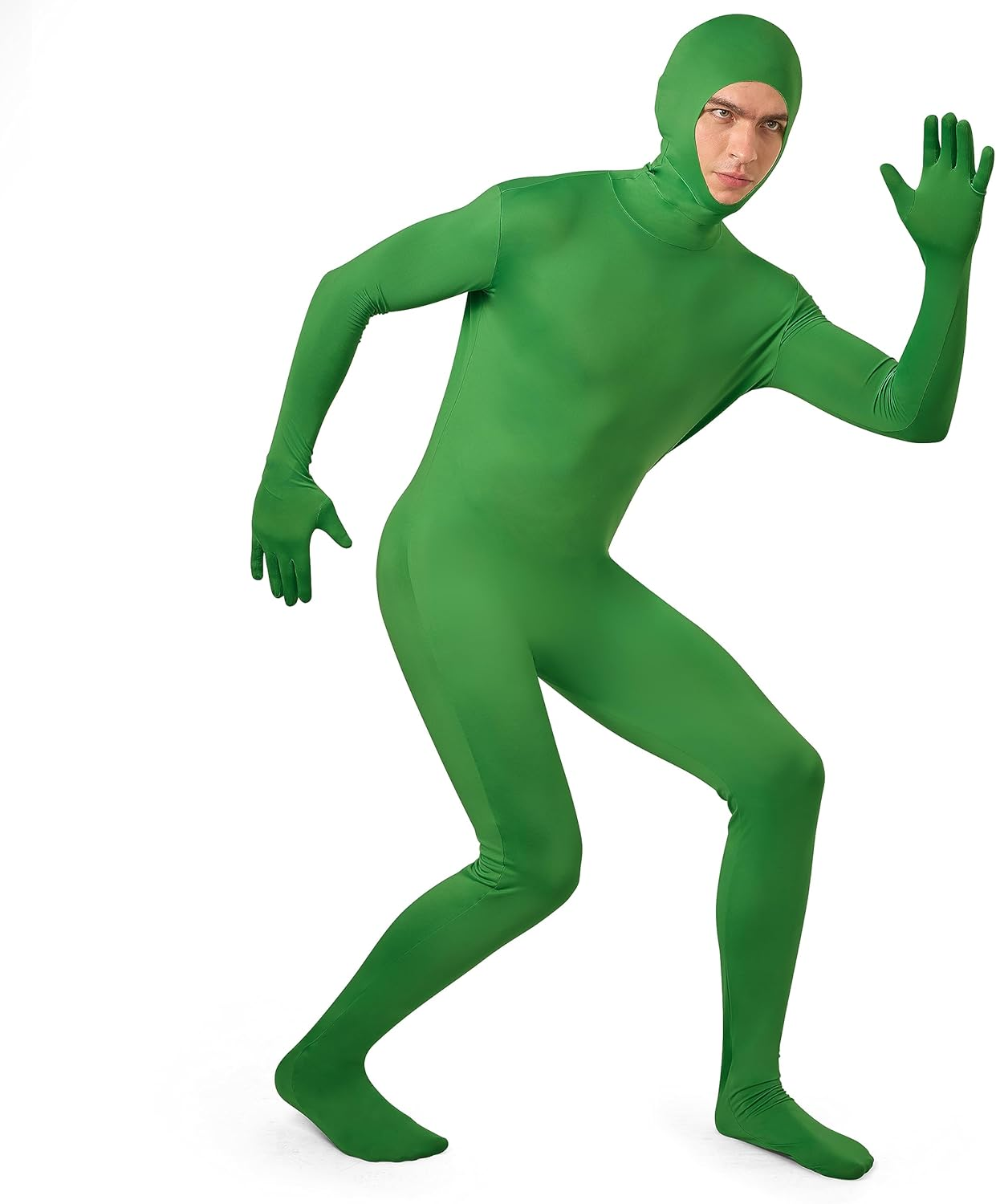 Spooktacular Creations Mens Halloween Costume Open Face Bodysuit Jumpsuit, Zentai Costume Bodysuit for Halloween Party image number 4