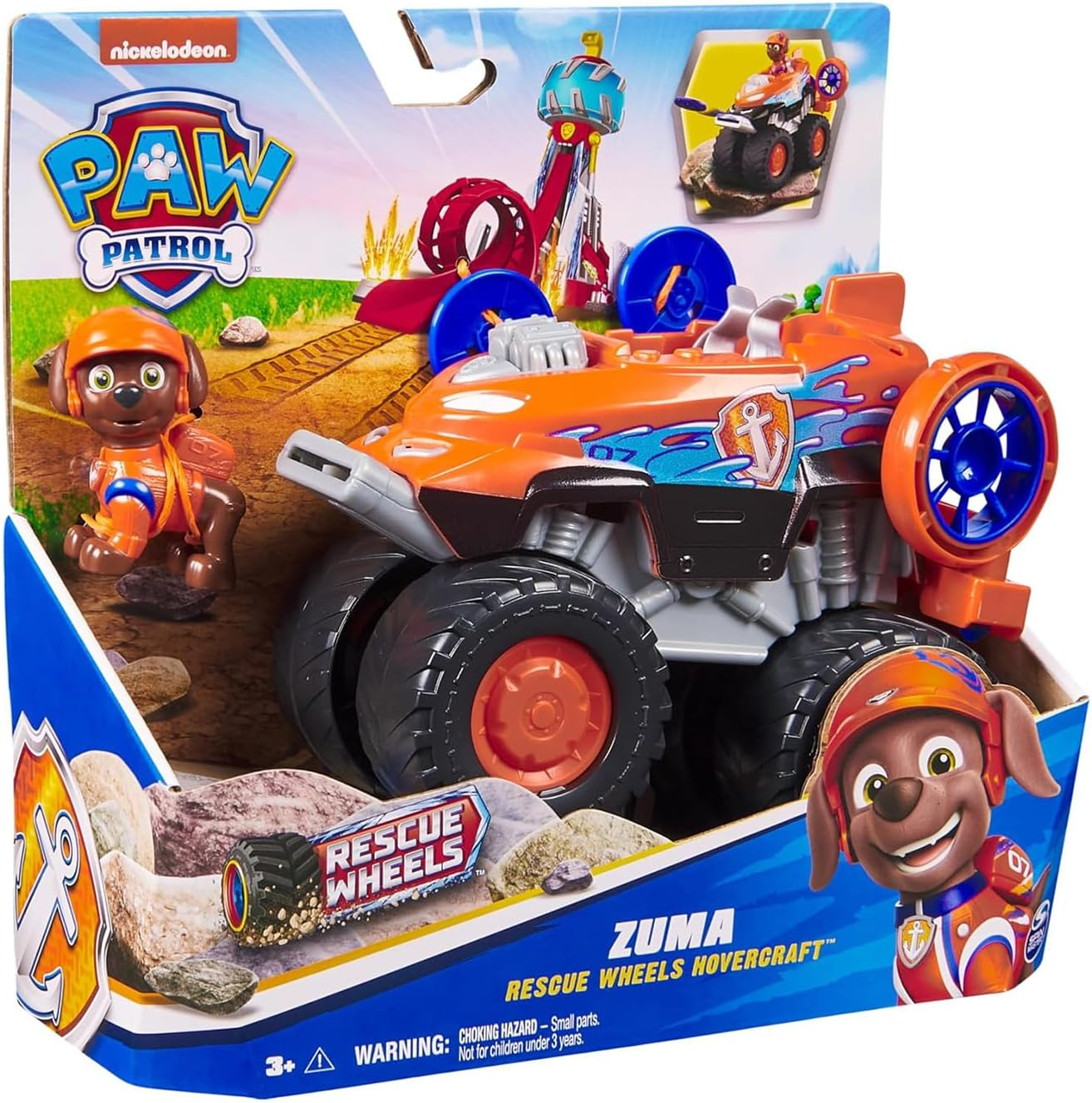 PAW Patrol: Rescue Wheels Zuma&rsquo;S Hovercraft, Toy Truck with Projectile Launcher and Collectible Action Figure, Kids Toys for Boys & Girls Ages 3+ image number 2