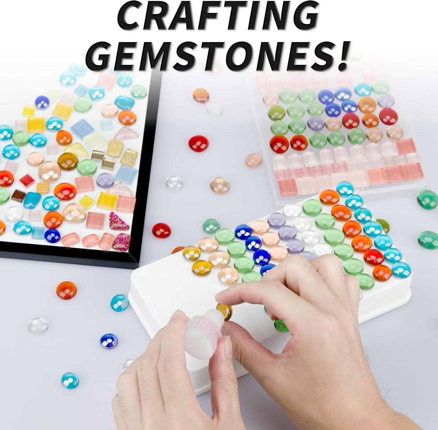 1 LB Purple Flat Glass Beads, 160-180PCS Small Glass Marbles, Mini Flat round Pebbles for Vase Filler and Floral, Fish Tank Rocks Decorative Gemstones for Home and Aquarium D&eacute;cor - Blue image number 7