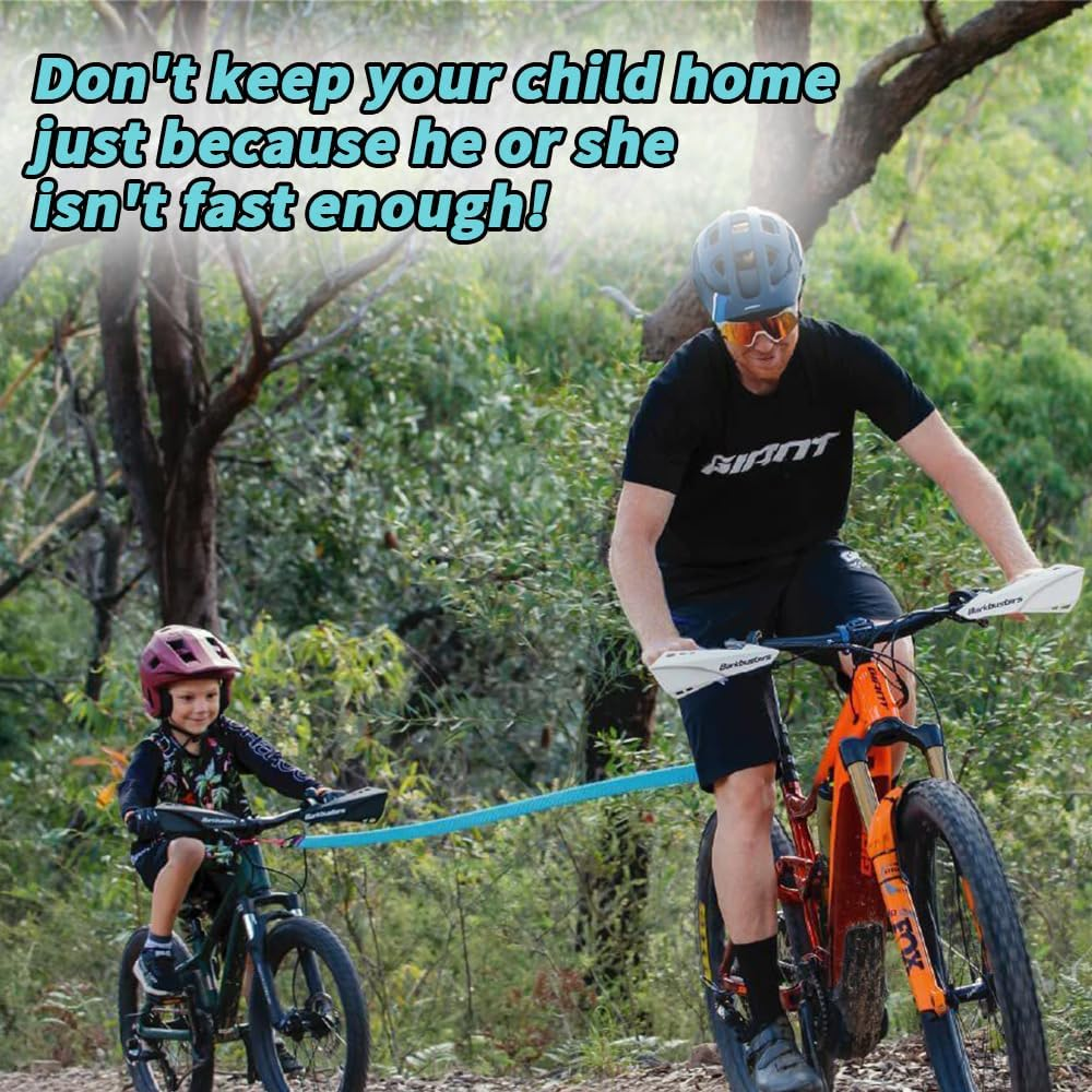 TOMVAES Bicycle Tow Rope, 3 Meters Elastic Bicycle Tow Strap, Elastic Recovery Tow Strap, with Storage Bag, Suitable for Children'S Bicycles,Mountain Bike Parent-Child Ride Attachment, E-Bikes image number 2