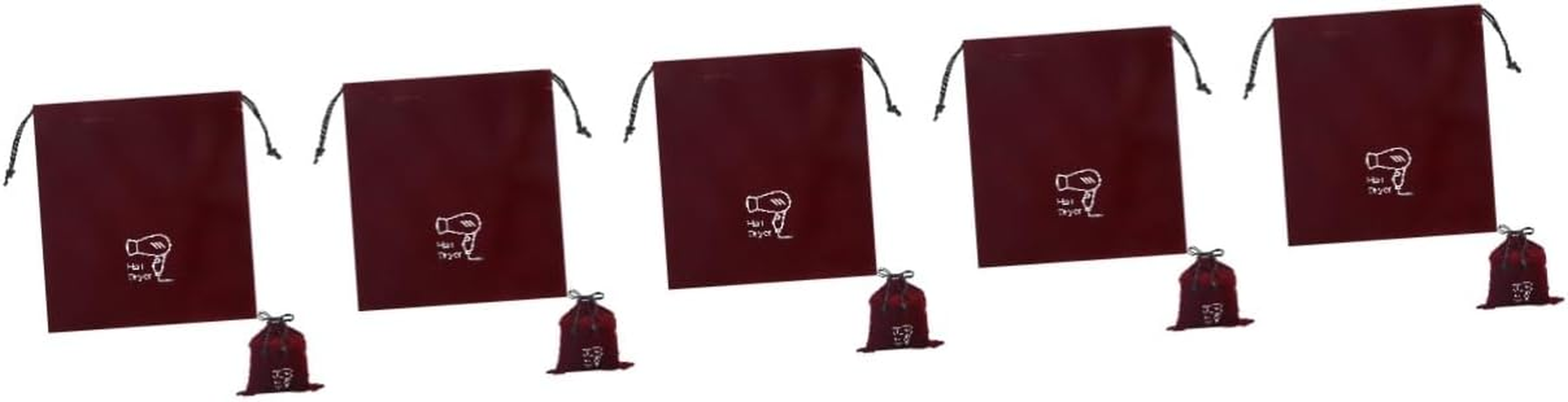 Healeved 5Pcs Hair Dryer Bag Drawstring Blow Dryer Storage Pouch for Home Travel Mesh Design and Organizer Function for Traveling and Organizing Toiletries image number 4