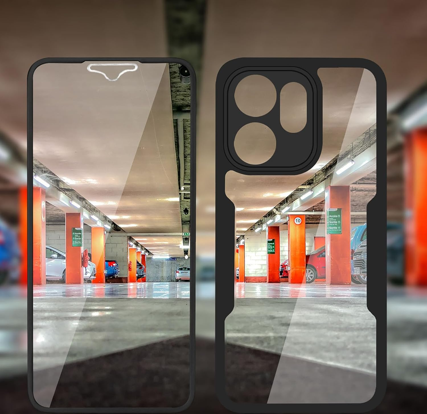 ILING Trasparente Case for OPPO Reno 14 Pro 5G (Reno14 Pro 5G), 360&deg; Full Body Protection Shockproof Cover with Built-In Screen Protector, Ultra Thin Hard PC Silicone TPU Bumper Case (Pink) - Blue image number 6