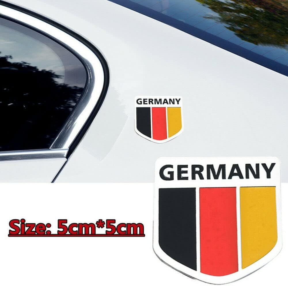 AIMALL Flag of Australia Germany Aluminium Car Emblem Badge Decal Sticker 5X5Cm (1.97X1.97In) &ndash; Weather-Resistant Vehicle Sticker, Durable Aluminium Alloy - Italy image number 3