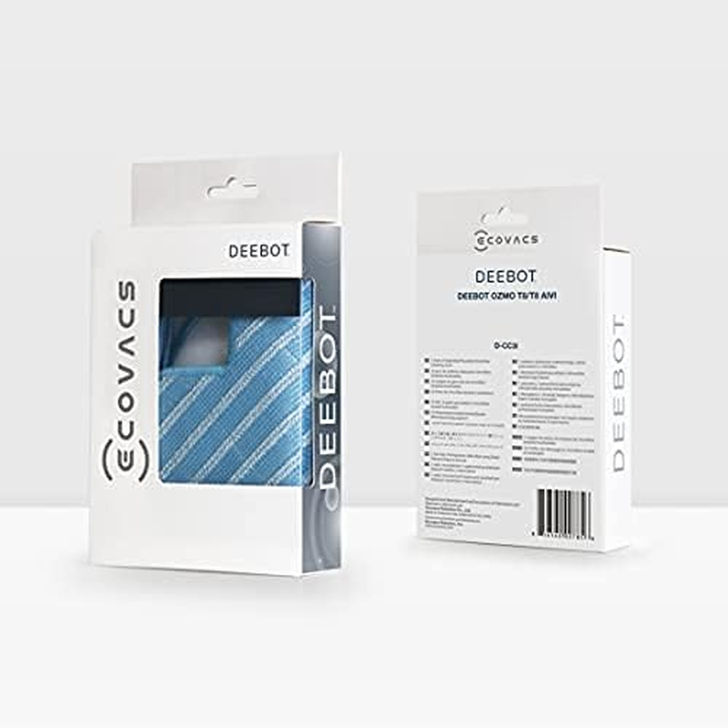 ECOVACS Pack of 3 Reusable Wipes - Original Accessory for T8 AIVI and N8 Series Robot Hoover with Mop Function, D-CC3I, Light Blue image number 1