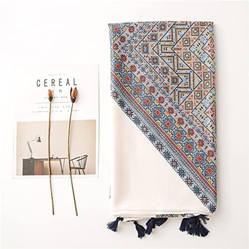 Boho Scarf for Women Lightweight Floral Printed - All Season Soft Fashion Shawl Wrap, Versatile for Dresses, Coats, Beach Cover-Up,Multipurpose and Gift Ideas image number 4