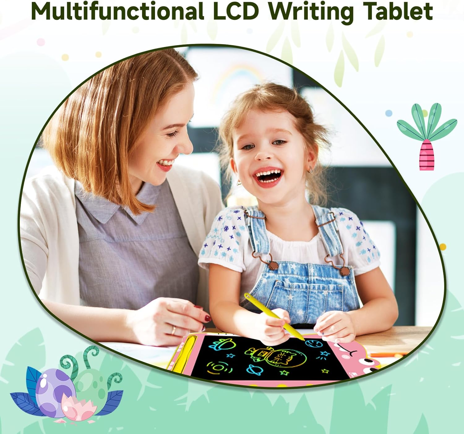 TUNJILOOL LCD Writing Tablet, 8.5 Inch Drawing Pad for Kids, Dinosaur Toys Doodle Board Travel Toys for 3 4 5 6 Year Old Boys Girls Toddlers Birthday Gifts