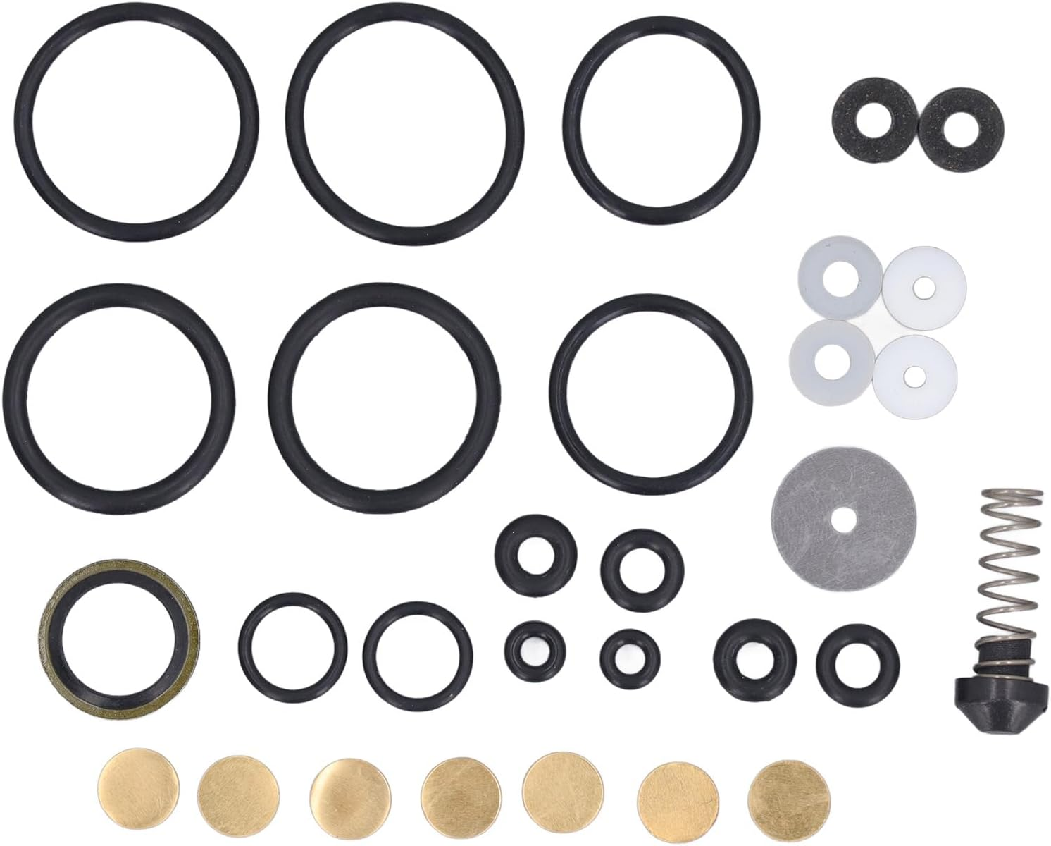 Air Compressor Replacement Parts Kit, with 15 Sealing Rings, 2 Air Pump Piston Rings, 7 anti Explosion Plate, Easy to Install and Use, for High Pressure Air Pump image number 4
