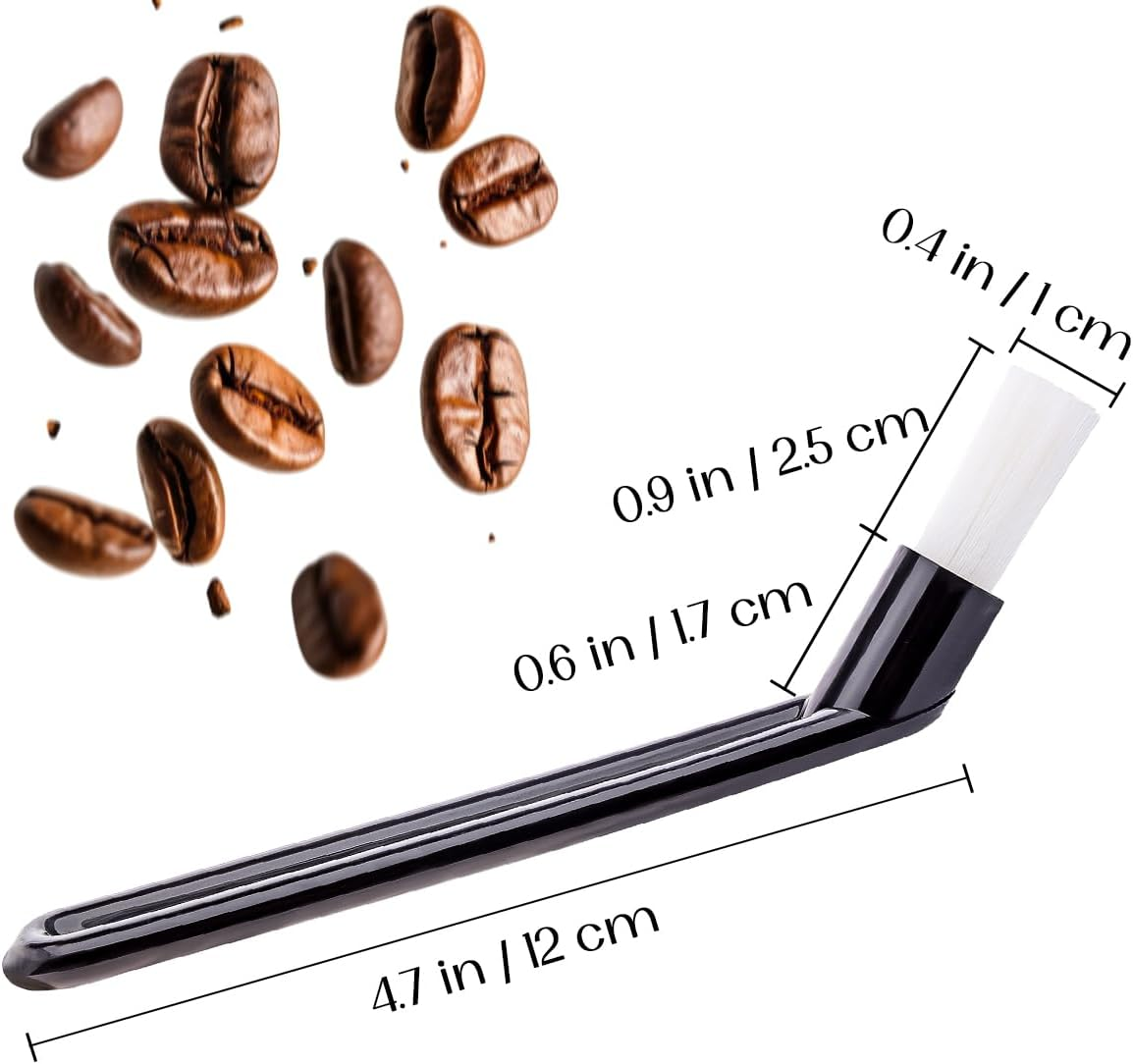 Folmywy Coffee Machine Cleaning Brush 15Cm Professional Espresso Cleaner Black Short Handle Nylon Barista Tool for Group Heads Scoop Tamper Portafilter Shower Screen image number 3