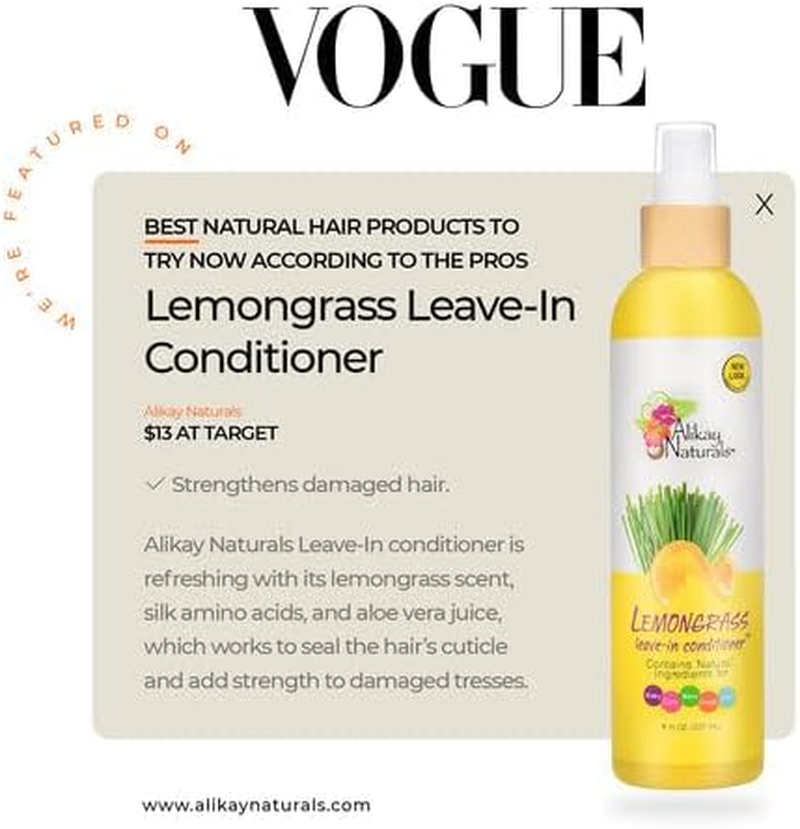 Alikay Naturals Leave in Conditioner, Lemongrass, 8 Fl Oz image number 3